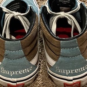 Supreme x Vans Sk8 Mid Pro Corduroy Croc Sneakers Shoes Skateboarder- Size 8.5